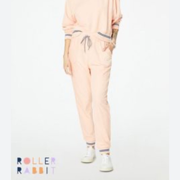 Roller Rabbit Peach Emersyn Sweatshirt & Maja Sweatpants Set Sz Large - Picture 11 of 12